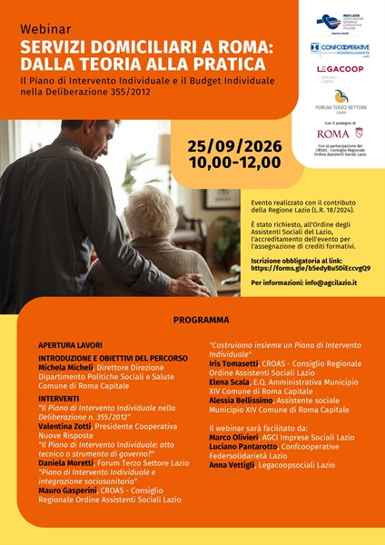 Webinar - "SERVIZI DOMICILIARI A ROMA: DALLA TEORIA ALLA PRATICA"