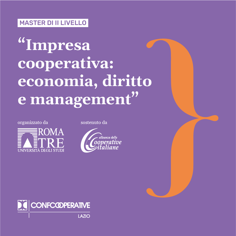 MASTER DI II LIVELLO IMPRESA COOPERATIVA ECONOMIA, DIRITTO, MANAGEMENT